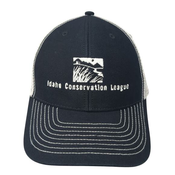 Idaho Conservation League Snapback Trucker Hat Black One Size Mesh Back - Picture 1 of 9